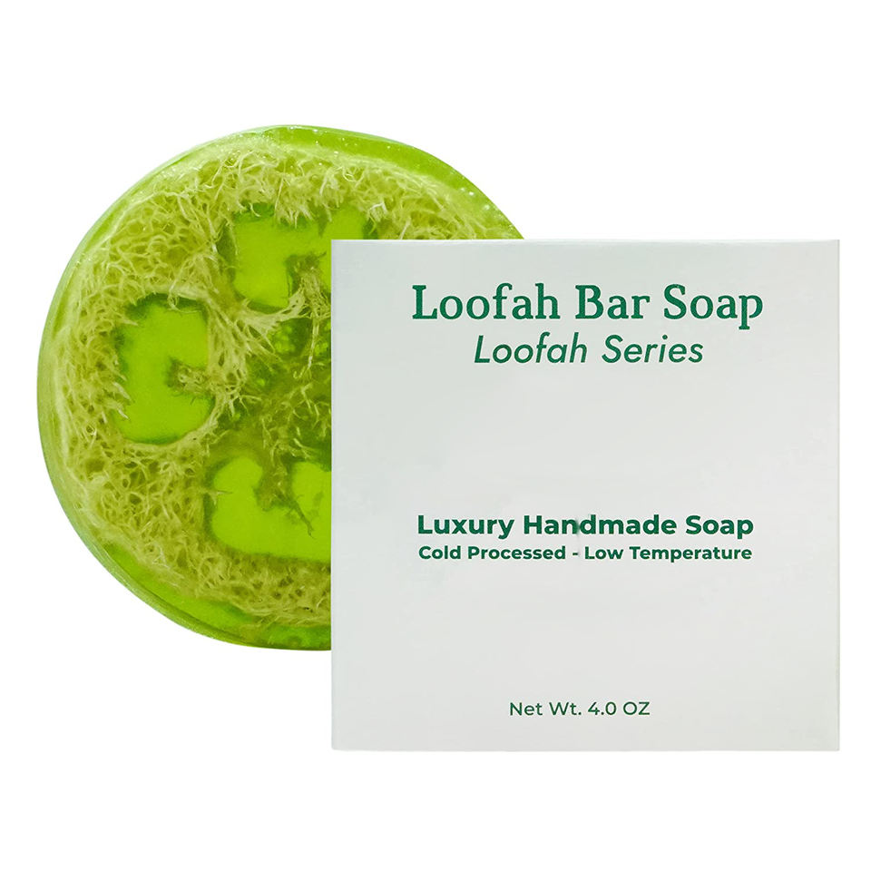 Barra de jabón exfoliante de marca privada personalizada