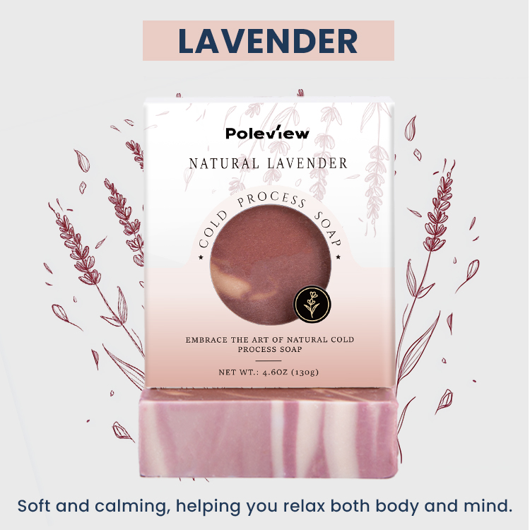 Poleview, buena calidad, 100% vegano, manteca de karité orgánica, jabón natural hecho a mano, de barra de jabón hidratante de proceso en frío