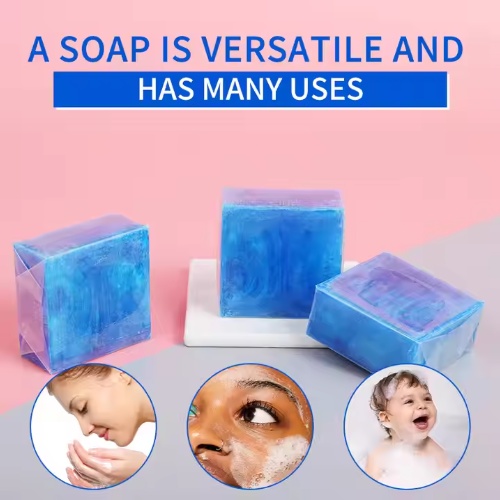 Barra de jabón azul de marca privada