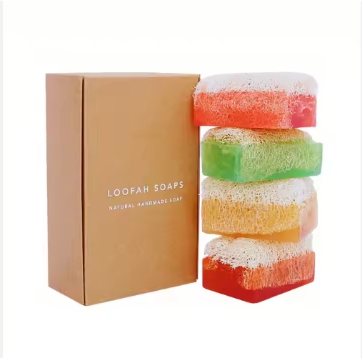 Barra de jabón de loofah de etiqueta privada